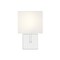 Z-Lite Saxon 1 Light Wall Sconce, Polished Nickel & White 815-1S-PN - alternate 4